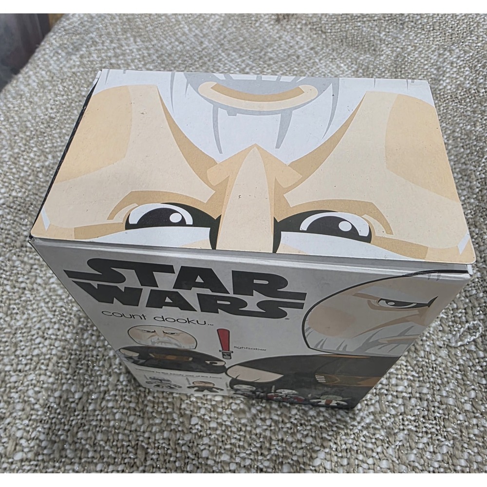 RARE Star Wars Mighty Muggs Count Dooku 2008 Hasbro 6" Action Figure New Sealed - Picture 5 of 9